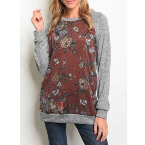 🌺 MISTY PEARL 🌺 Floral Tunic Top - Picture 2 of 5